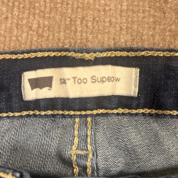 Dark Blue Women's Jeans 1098 - Picture 3 of 4